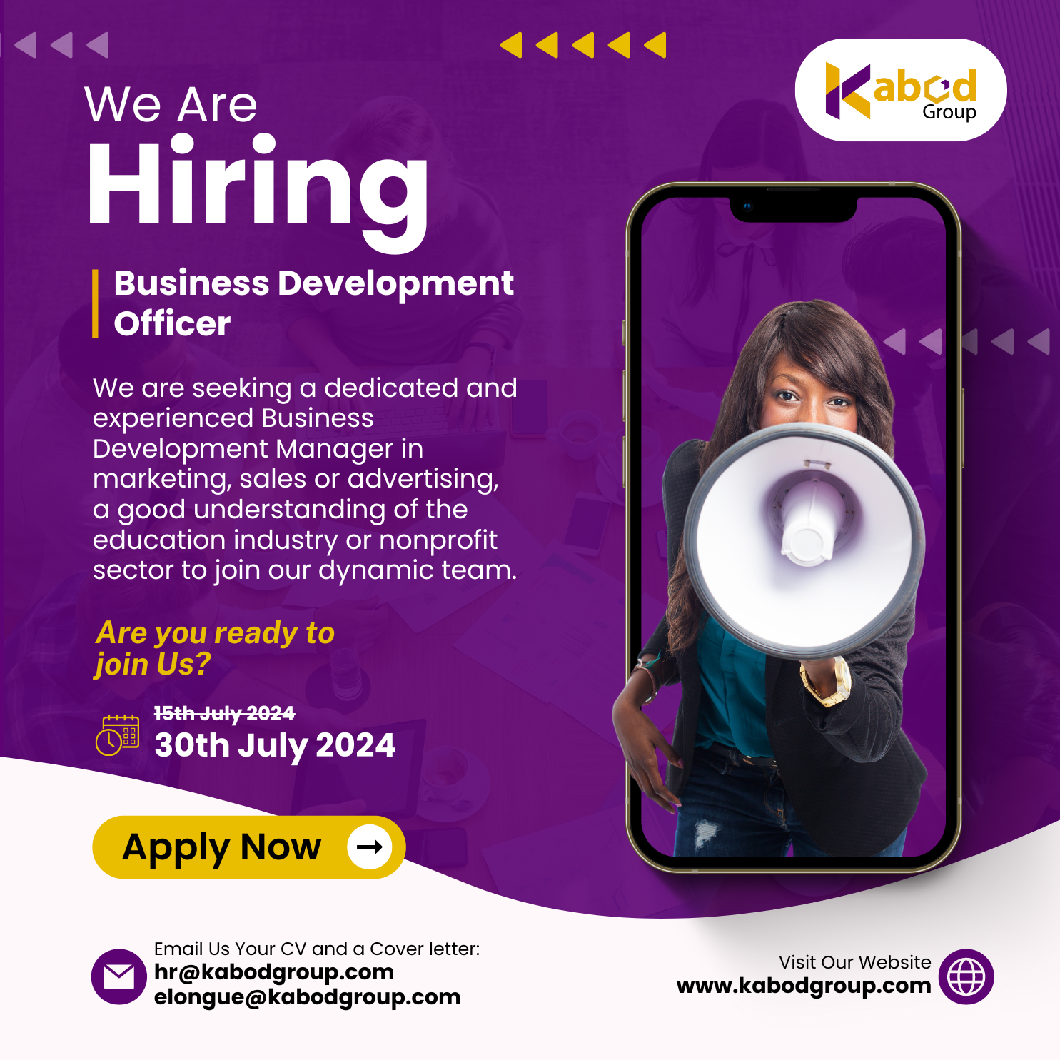 Vacancy: Business Development Officer, Kabod Group (KG)