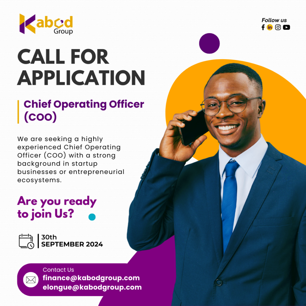 Job Description: Chief Operating Officer (COO), Kabod Group (KG)